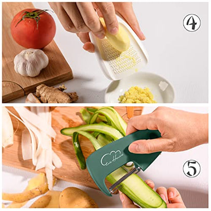 Kitchen Gadgets 6 Piece Set, Camping Cooking Utensils, Green - color: Moss Green 6pcs