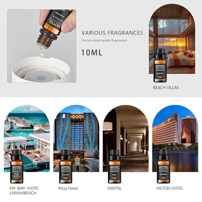 Hotel Collection Diffuser Essential Oil Gift Set,Hotel Scents for Home,Stress Relief Air Freshening,My Way,The Beach Villas and Other Luxury Hotel Scents