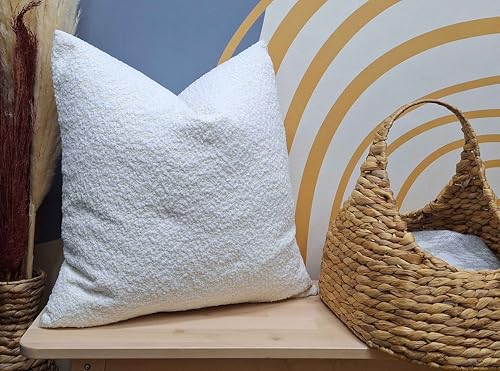 Boucle Decorative Pillow Cover – Soft Textured Throw Pillow Case for Sofa, Couch, Living Room & Bedroom - size: 16 x 26 inches