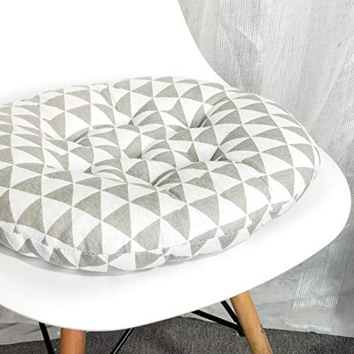 vctops Bohemian Soft Round Chair Pad Garden Patio Home Kitchen Office Seat Cushion GreyWhite Diameter 16" - color: Greywhite, style: Diameter 16 Inch