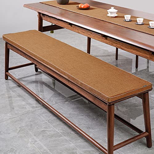 Customize Bench Cushion, Furniture Cushion, High Density Memory Foam, Linen Washable, Non-Slip Bench Pad for Shoe Bench Rack, Window, Piano, Dining (Custom Size, Khaki) - color: Khaki