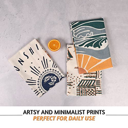 Folkulture Cute Kitchen Towels - Summer Kitchen Towels with Hanging Loop | 100% Cotton, Machine Washable, Tea Towels for Dying Dish Kitchen Essentials, Housewarming Gifts New Home, 20 X 26 Inch - color: Aloha
