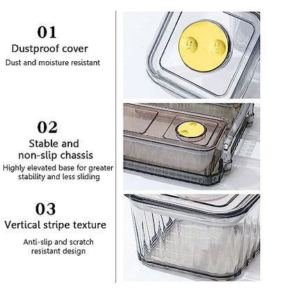 Divided Serving Dish with Lids & Handles, Clear Appetizer Tray Serving Platter with 5 Removable Stackable Snack Bowls for Fruit Candy Nuts Snacks Chips and Dips (Grey) - color: Gray