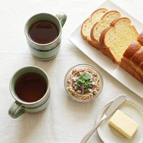 Bosmarlin Ceramic Coffee Mug Set of 4, 23 Oz, Coffee Cups with Big Handle, Microwave and Dishwasher Safe (Turquoise Blue) - color: Turquoise Blue