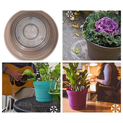 Bloem 814174023082 Saturn Planter with Saucer, 5", Calypso (SP0527), 5" - color: Calypso, size: 5"