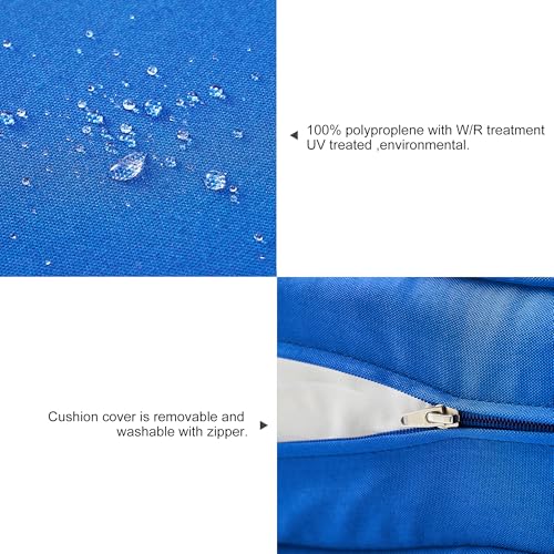 ARTPLAN Loveseat Patio Deep Seat Cushions 46"x24"x5" Bench Pad,Navy Blue | High-density foam fill, solution-dyed UV water repellent fabric, zipper removable cover fits patio swing & bench furniture - color: Navy Blue