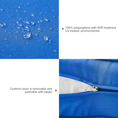 ARTPLAN Loveseat Patio Deep Seat Cushions 46"x24"x5" Bench Pad,Navy Blue | High-density foam fill, solution-dyed UV water repellent fabric, zipper removable cover fits patio swing & bench furniture - color: Navy Blue