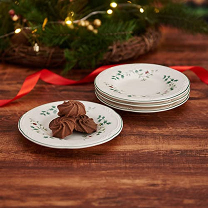 Pfaltzgraff Winterberry Appetizer Plate Set, 6", Assorted