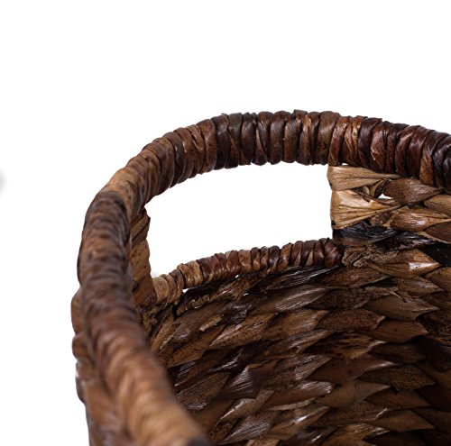 BirdRock Home Seagrass Magazine Basket - color: Espresso