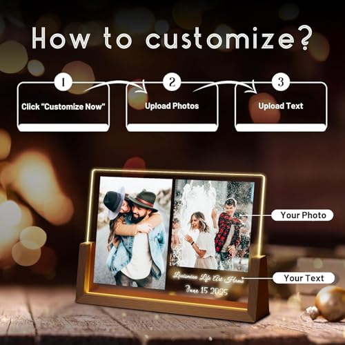 LOUISMIAA Custom Picture Frame – Personalized Gift for Father, Dad, Husband from Daughter, Son, Wife, Memorial for Papa, Daddy, Grandpa - color: Style 08