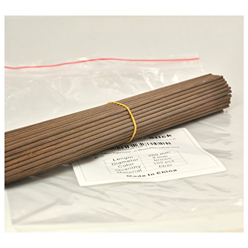 50 Pieces Fiber Reed Diffuser Replacement Refill Sticks for Aroma Fragrance (Brown, 8" x3mm) - color: Brown, size: 8"x3mm