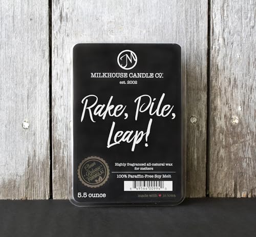 Milkhouse Rake, Pile, Leap! Soy Wax Melts for Wax Warmer, 5.5 oz | Clean-Burning, Premium Fragrance Oil, Made in the USA - color: Rake, Pile, Leap!