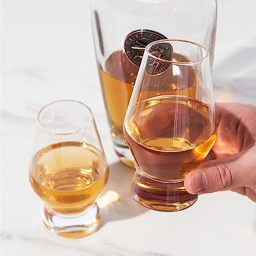 Viski Raye Crystal Scotch Glasses, Set of 2, clear, 8 oz - style: Scotch