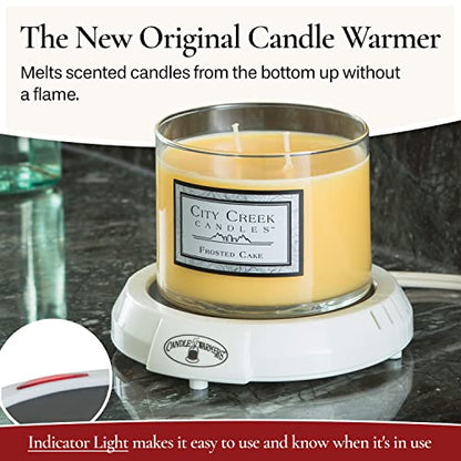 Candle Warmers Etc. Original Candle Warmer Plate (White, Plug-in) – Electric Candle Wax Melter Plate for jar Candles - size: 02
