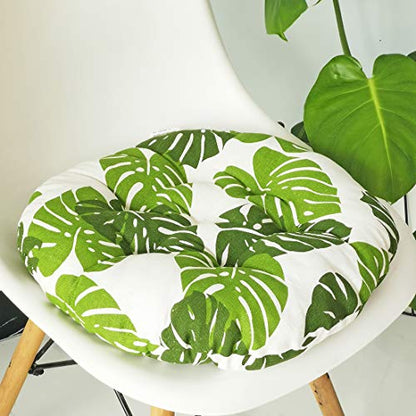 vctops Bohemian Soft Round Chair Pad Garden Patio Home Kitchen Office Seat Cushion Leaf Diameter 16" - color: Leaf, style: Diameter 16 Inch