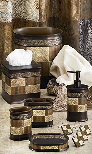 Zahari Home Zambia Stylish Soap Dispenser Modern Classic Luxury Decor Animal Print Western Design Lotion Pump - color: Brown