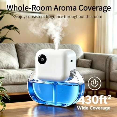 Aroma Diffuser with 170ML Essential Oil Set for Home,Ocean Citrus | Aromatherapy Diffuser with 6 Adjustable Mist Modes, 90 Days Long-Lasting Runtime, Ultra Quiet 35dB Operation, 7-Color Light - color: Blue