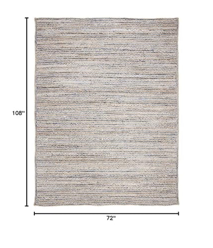 SAFAVIEH Cape Cod Collection Area Rug - 6' x 9', Natural & Blue, Handmade Flat Weave Jute, Ideal for High Traffic Areas in Living Room, Bedroom (CAP250A) - size: 6' x 9' (Rectangular)