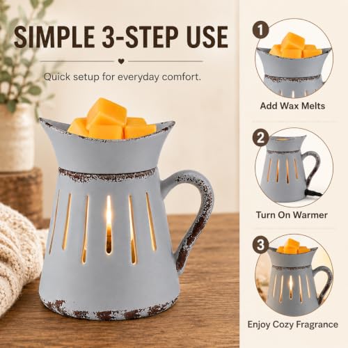 Ceramic Wax Melt Warmer, Electric Wax Warmer for Scented Wax Cubes | Candle Wax Warmer for Bedroom Bathroom Office Decor, Flameless Fragrance Warmer, Gifts for Women Mom Teacher Owl Lovers