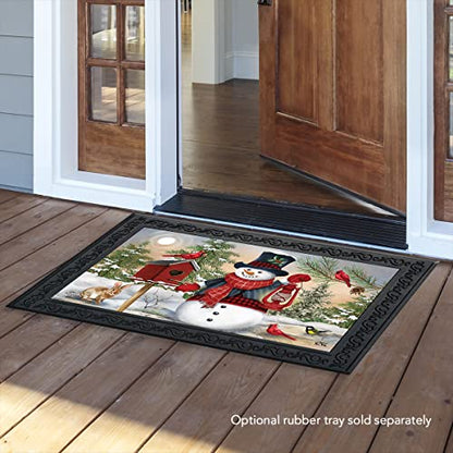 Briarwood Lane Doormat 30x18 Indoor Outdoor Snowman and Friends Winter for Winter Doormat