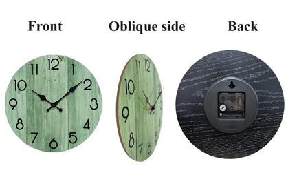 Wall Clock, Modern Wall Clocks Battery Operated, Silent Non Ticking Clock Decorative for Living Room, Office, Home, School 10 Inch (Light Green) - size: 10 Inch