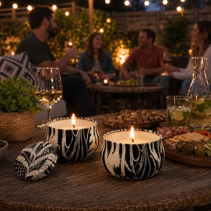 Citronella Candles Outdoor, 12 Pack Soy Wax Candle Set | 300-Hour Total Burn, Backyard Garden Patio Use, Camping Companion, Fresh Citronella Scent, Outdoor Ambience, Summer Evening - color: Citronella Candle - 12 Pack