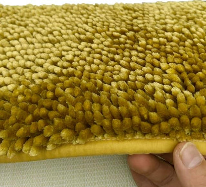 Madeals Long Bathroom Rugs Chenille Runner Bathroom Mat Kitchen Rug Golden - color: Golden, size: 20"x 46"