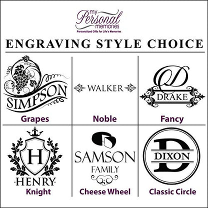 My Personal Memories Premium Personalized Acacia and Slate Cheese and Charcuterie Serving Board with Tools Included (Rectangle 10" x 14") - style: Rectangle 10" x 14"