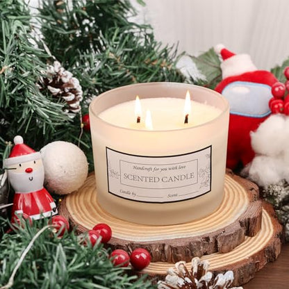CONNOO 6 Pack 16oz Frosted Wide Mouth Glass Candle Jars | Come with Bamboo Lids, Sticky Warning Labels, Candle Wick Kit for Candle Making - color: 6 Pack-Matte Frosted