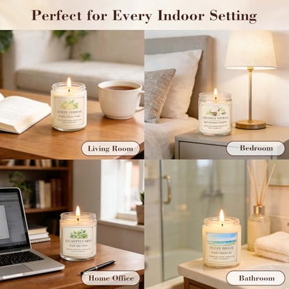6 Pack Scented Candles Gift Set, 42oz Soy Candles, Jar Candles for Home | Up to 300 Hour Burn, Aromatherapy Candle Set, Natural Candles for Relaxation Bath, Housewarming Birthday Gifts for Women Mom - color: Scented Candles-6 Pack