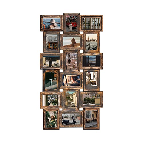 Jerry & Maggie 4X6 Collage Picture Frames for Wall Decor, 18 Opening Collage Wall Hanging for 6x4 Photo, Multi Picture Frame Set with One-piece Design Gold - color: Gold*18 pack