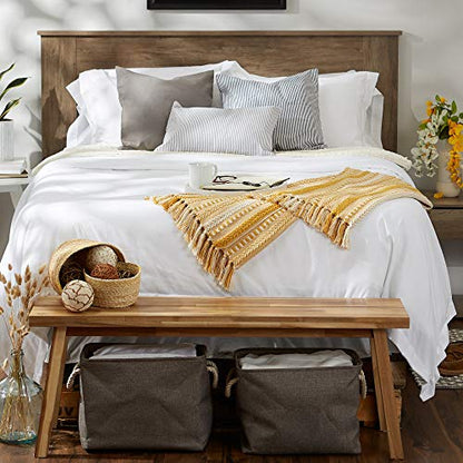 DII Braided Striped Throw, 50x60, Honey Gold - color: Honey Gold, size: 50x60"