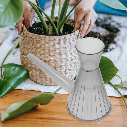 Long Spout Watering Can for Indoor Plants 1.3l Gray Handheld Watering Pot with Large Capacity for Gardening and Flower Arranging