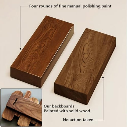Wall Mounted Piano Key Hanger | Flip Style Hook | Entrance Wall Art Hook, Made of Oak Wood (3 Times Painted, 4 Times Polished) (Fence Walnut, 10Hooks) - color: Fence Walnut, size: 10Hooks