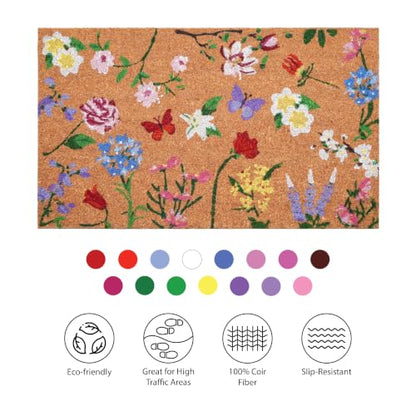 Calloway Mills Butterfly Garden Doormat (17 x 29) - color: Butterfly Garden, size: 1'5" x 2'5" (Rectangular)