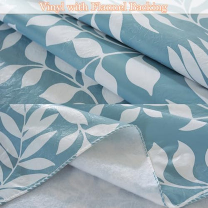 MATIRUG Heavy Duty Vinyl Tablecloth with Flannel Backed, Waterproof Oil-Proof - size: 70" x 52" (Rectangular)