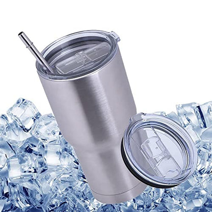 2 Replacement Lids for 20oz Stainless Steel Tumbler Travel Cup - Fits OF 3.2 INCH Yeti Rambler RTIC and others- Sliding(Transparent) - color: Transparent