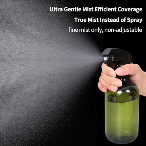 Cleaning Spray Bottles for Plants Misters Inside, 2 Pack 16.9 oz Squirt, Water Spray Bottle Mist Sprayer, No Leak Hair Mister Empty Adjustable Nozzle (Green) - color: Green, size: 16.9 oz