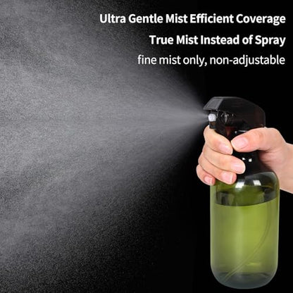 Cleaning Spray Bottles for Plants Misters Inside, 2 Pack 16.9 oz Squirt, Water Spray Bottle Mist Sprayer, No Leak Hair Mister Empty Adjustable Nozzle (Green) - color: Green, size: 16.9 oz