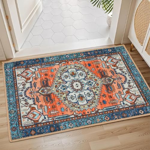 Boho Indoor Doormat,Small Area Rug Non Slip,20"x32" | Floor Doormat,Bath Rug,Throw Rugs,Rubber Backed,Machine Washable,Bathroom,Entryway,Kitchen,Bedroom,Hallway - color: Boho2
