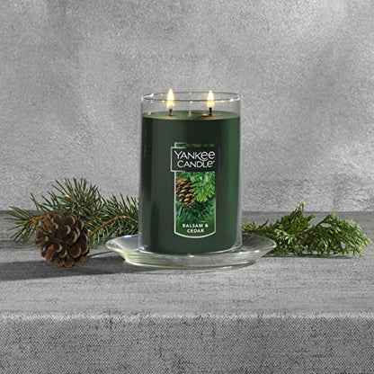 Yankee Candle Balsam & Cedar Scented Classic Large 22oz Dual-Wick Tumbler Candle Over 75 Hours Burn Time - color: Balsam & Cedar, size: Large 2-Wick Tumbler