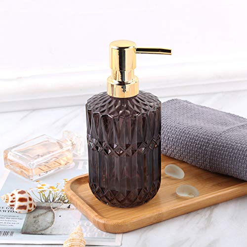 YunNasi Soap Dispenser with Pump, Refillable Liquid Hand Soap Dish Soap Dispensers for Bathroom Counter, Kitchen Sink (Dark Gray) | Liquid Hand Soap Dish Soap Dispensers for Bathroom Counter, Kitchen Sink, Dark Gray - color: Dark Gray