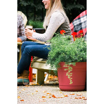 Bloem 814174023082 Saturn Planter with Saucer, 5", Calypso (SP0527), 5" - color: Calypso, size: 5"