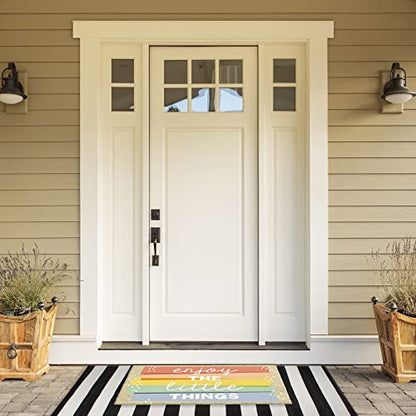 DII Natural Coir Doormat Outdoor Welcome Mat, 17x29, Enjoy The Little Things - color: Enjoy the Little Things