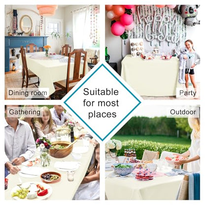 Champagne Square Tablecloth, 30 x 30 Inch, 1 Pack | Waterproof, Wrinkle Resistant, Spillproof, Washable Polyester Table Cloth for Dining Room/Restaurant/Wedding - color: Champagne, size: 30" x 30" (Square)