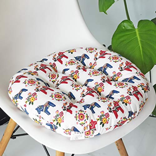 vctops Bohemian Soft Round Chair Pad Garden Patio Home Kitchen Office Seat Cushion Horse Diameter 16" - color: Horse, style: Diameter 16 Inch