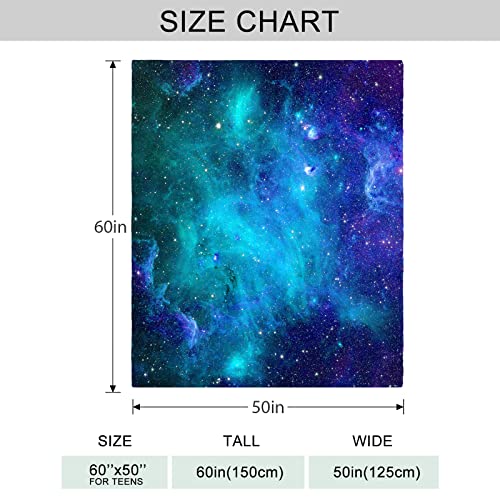 Space Galaxy Blanket, Soft Warm Fuzzy Fleece Plush Blanket 50''x40'', Smooth Cozy Flannel Throw Blanket for Bed/Couch/Office/Camping - color: Style 1, size: 50''x40''