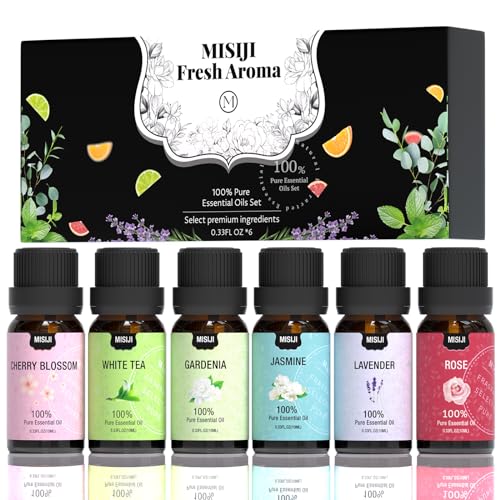 Essential Oils Set- Essential Oils for Diffuser for Home,Diffuser Oils Scents for Aromatherapy,Laundry,Candle&Soap Making,Humidifiers 6 X 10 ML - color: Black-03