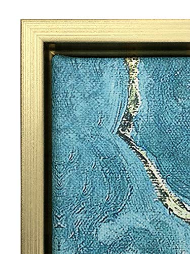 Wieco Art Framed Wall Art Giclee Canvas Prints of Almond Blossom by Vincent Van Gogh Paintings Reproduction Abstract Artwork for Wall Decor - size: 32"L x 24"W