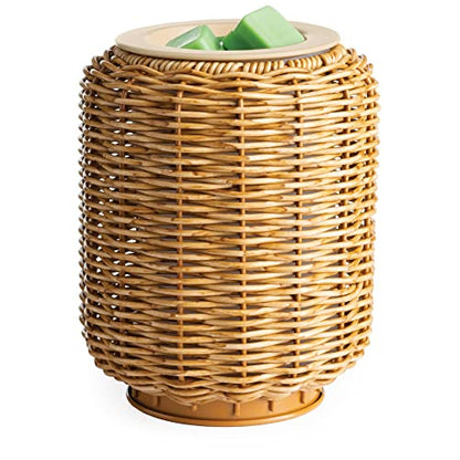 Candle Warmers ETC. Illumination Fragrance Warmer- Light-Up Warmer for Warming Scented Candle Wax Melts and Tarts or to Freshen Room, Wicker Rattan Lantern - size: Wicker Lantern